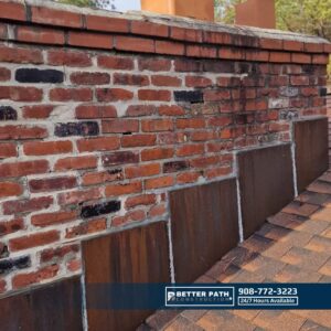 Chimney repointing and flashing